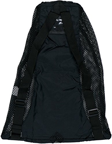 Mochila de malla con cordón para natación, playa, buceo, viaje, gimnasio, etc, Negro, 23 inch wide and 18 inch Tall., Viajar