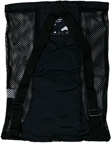 Mochila de malla con cordón para natación, playa, buceo, viaje, gimnasio, etc, Negro, 23 inch wide and 18 inch Tall., Viajar