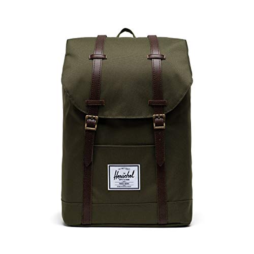 Mochila Herschel Retreat, Ivy Green/achicoria Coffee, Classic 19.5L, Mochila Retreat