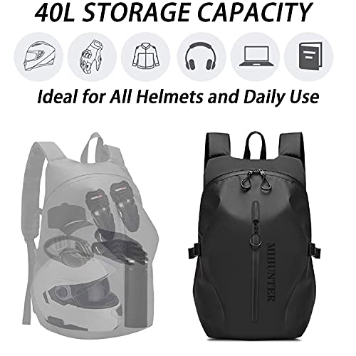 Mochila impermeable para moto, 40 l, gran capacidad, para viajes, camping, ciclismo, bolsa de almacenamiento
