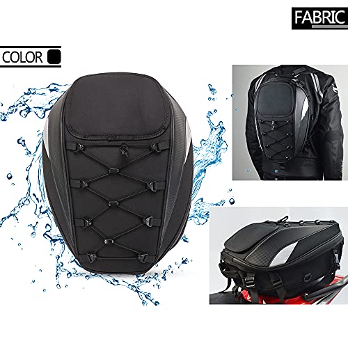 Mochila para casco de motocicleta, portátil, impermeable, de gran capacidad, carcasa rígida de fibra de carbono, ligera, para viajes, senderismo,camping, ciclismo,bolsa de almacenamiento para cámara