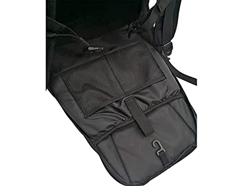 Mochila para moto, ciclismo, esquí, camping, desplazamientos. Acabado textil duro negro, 24L de volumen, Resistente al agua