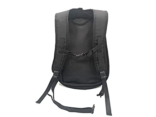 Mochila para moto, ciclismo, esquí, camping, desplazamientos. Acabado textil duro negro, 24L de volumen, Resistente al agua