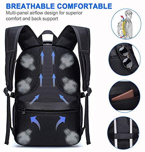 Mochila Portatil Mochila Hombre Mochila Antirrobo Impermeable, 17.3 Pulgadas Puerto USB Trabajo Ordenador Viaje Negocio Multifuncional Diario Escolares Daypacks