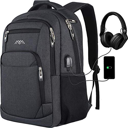 Mochilas Escolares Hombre Mochila para Portátil Antirrobo con Puerto de Carga USB