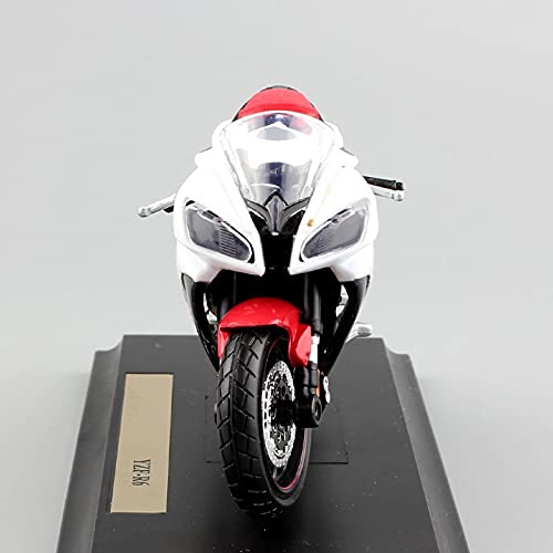 Modelo para Y-amaha YZF-r6 1/18 Escala para Niños Motocicleta Super Sport Race Metal Diecast Bike Modelo Motor Motor Moto Coche