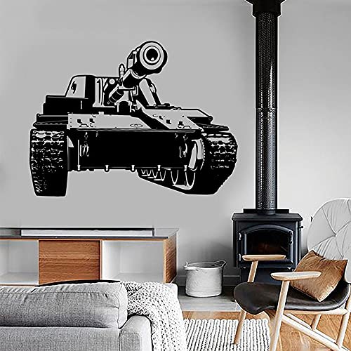 Moderno tema de guerra ejército tanque militar pared pegatina vinilo decoración del hogar niño habitación juego calcomanía pegatinas de pared A6 56x42cm