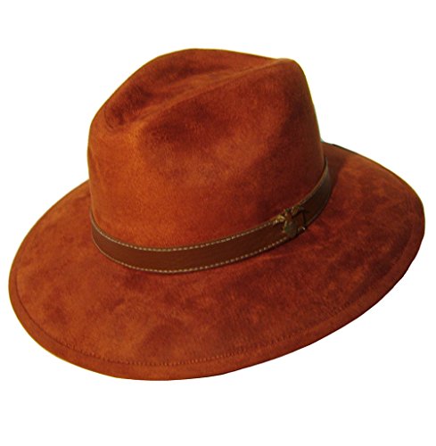 Modestone Unisex Felt Feel Fedora Sombrero Vaquero Red