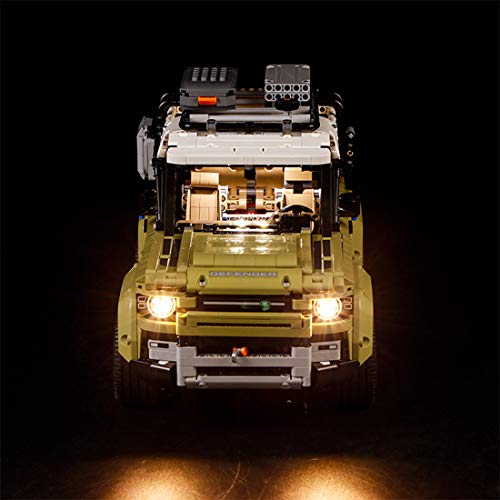 MOEGEN Juego de iluminación LED para Lego Land Rover Defender, juego de iluminación compatible con modelo Lego 42110 (no incluye modelo Lego) – Versión básica