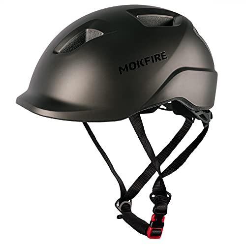 MOKFIRE Casco de Bicicleta para Adultos para Hombres y Mujeres, Casco de Ciclismo de Ciudad Ajustable Certificado por la CPSC, Casco de Bicicleta Ligero y Fresco