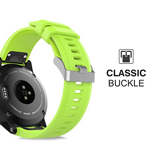 MoKo Correa Compatible con Garmin Fenix 6/6 Pro/5/5 Plus/Forerunner 945/935/Approach S62/S60/Quatix 6/Instinct/MARQ, 22mm Quick Fit Banda Pulsera de Silicona de Repuesto, Verde