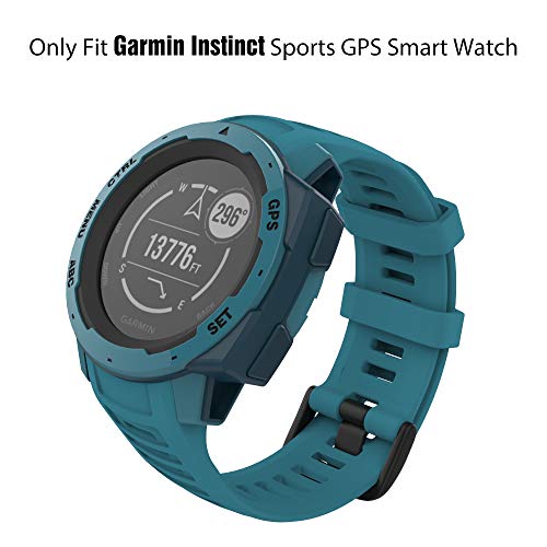 MoKo Correa Compatible con Garmin Instinct/Instinct Esports/Instinct Tactical/Instinct Solar/Camo/Surf/Tide Reloj con GPS, 22mm Pulsera Deportivo de Repuesto de Silicona Suave, Azul Lago