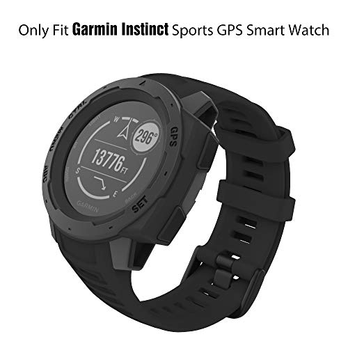 MoKo Correa Compatible con Garmin Instinct/Instinct Esports/Instinct Tactical/Instinct Solar/Camo/Surf/Tide Reloj con GPS, 22mm Pulsera Deportivo de Repuesto de Silicona Suave, Negro