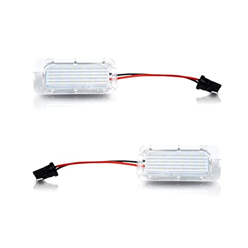 MOLEAQI 2 Piezas Canbus LED luz de matrícula para número de Coche para F-ORD F-ocus 5D Fiesta Mondeo MK4 C-MAX MK2 S-MAX Kuga Galaxy lámpara Blanca para automóvil