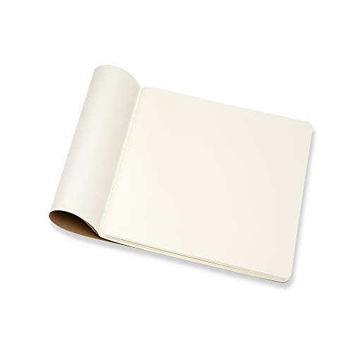 Moleskine - Cuaderno de Dibujo, Papel para Lápices, Carboncillo, Plumas Estilográficas y Marcadores, Tapa Blanda, Color Marón Craft, Tamaño Cuadrado 19 x 19 cm, 88 Páginas