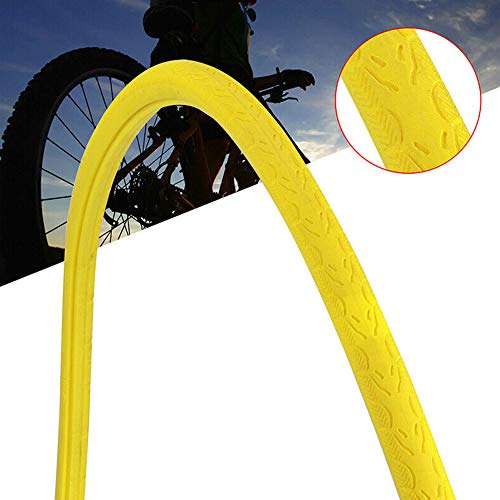MOMOTOU Neumáticos sólidos de bicicleta 26 pulgadas 700x23C Road Fixed Gear Urban Bike Free Inflables Neumáticos sólidos (amarillo)