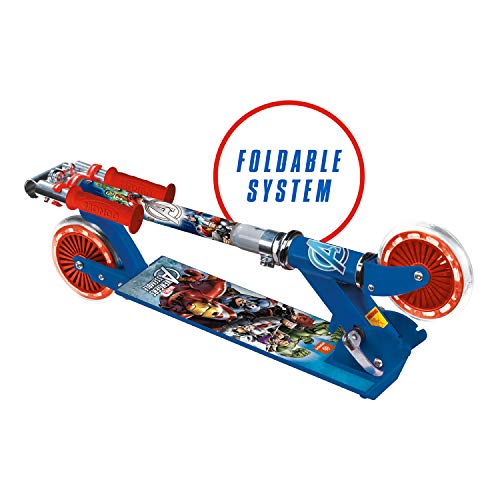 MONDO-18009 Patinete Avengers, Multicolor, Manillar es Ajustable en Diferentes Alturas de 72 a 76,5 cm (18009)