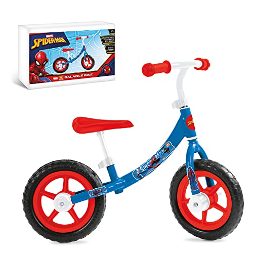 Mondo Toys Spiderman Balance Bike - Bicicleta sin Pedales para niños - Peso hasta 25 kg - Color Blanco/Azul/Rojo - 28501.