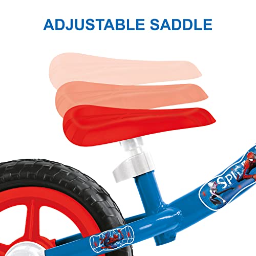 Mondo Toys Spiderman Balance Bike - Bicicleta sin Pedales para niños - Peso hasta 25 kg - Color Blanco/Azul/Rojo - 28501.