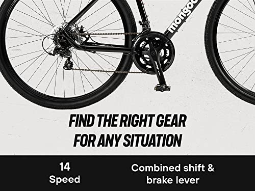 Mongoose Define Men Bicicleta de Grava, Hombre, Negro, 19