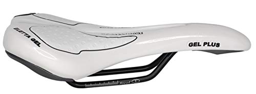 Montegrappa - Sillín para bicicleta de carretera MTB Trekking Unisex Mod. SM Eletta Gel 1150 Made in Italy Color Blanco