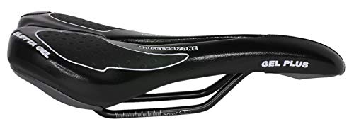 Montegrappa - Sillín para bicicleta de carretera MTB Trekking Unisex Mod. SM Eletta Gel 1150 Made in Italy Color Negro