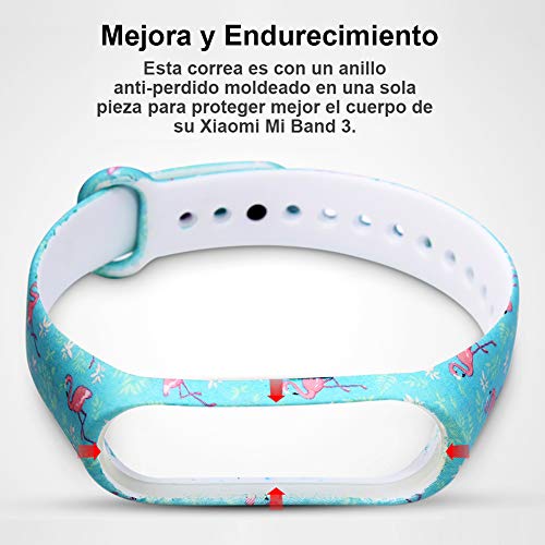 MONUARY 8 Piezas Correa para Xiaomi Mi Smart Band 4 / Mi Band 3 Pulsera, Silicona Reloj de Recambio Brazalete Coloridos Correas para Xiaomi Mi Band 3/4 [Compatible con Mi Smart Band 4]