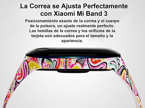 MONUARY 8 Piezas Correa para Xiaomi Mi Smart Band 4 / Mi Band 3 Pulsera, Silicona Reloj de Recambio Brazalete Coloridos Correas para Xiaomi Mi Band 3/4 [Compatible con Mi Smart Band 4]