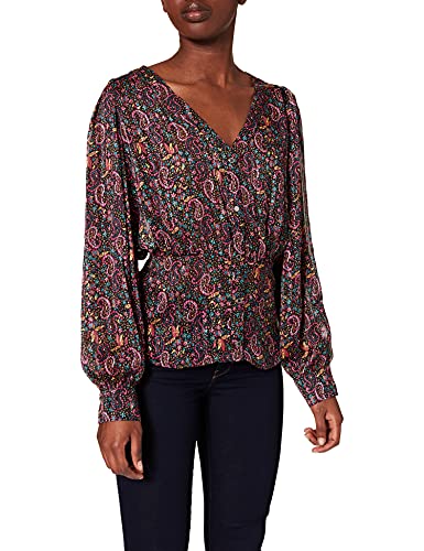 Morgan Chemise Imprimée Code Blusa, Negro, 38 para Mujer