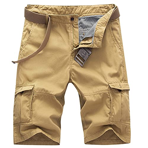 moroess Pantalones cortos informales para hombre, pantalones cortos tácticos, de caza, para camping y actividades al aire libre amarillo 40