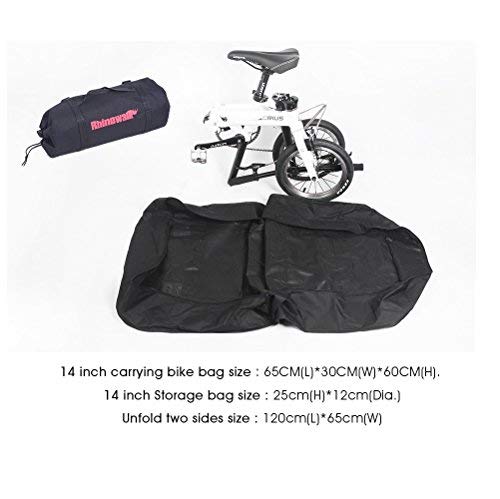 MORUDO Bolsa de transporte para bicicleta plegable para avión o coche Metro 14/16/20 pulgadas (negro)