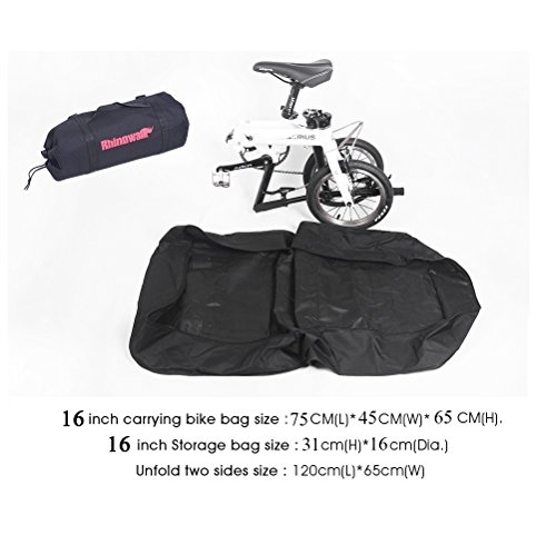 MORUDO - Funda plegable para bicicleta de 14/16/20 pulgadas, Negro 16 pulgadas.