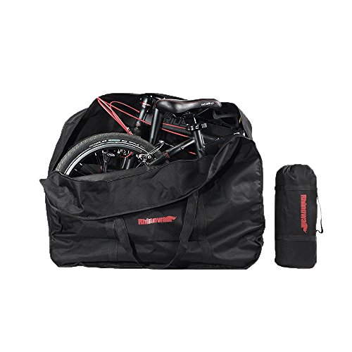 MORUDO - Funda plegable para bicicleta de 14/16/20 pulgadas, Negro 16 pulgadas.