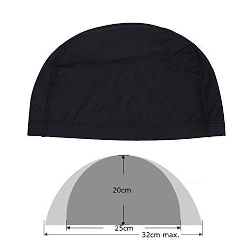 Morza Gorro de baño elásticos PU Impermeable Proteger Gorro de baño Orejas Sombrero de Pelo Largo Deportes de natación Piscina SPA Gorra de natación por un Hombres Mujeres