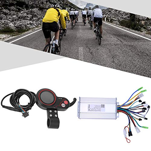 Mothinessto Controlador de Bicicleta eléctrica, Controlador automático de Cambio de Pulgar LCD, Motor de Buena dureza, Controlador sin escobillas, Pantalla LCD Impermeable para Bicicleta eléctrica