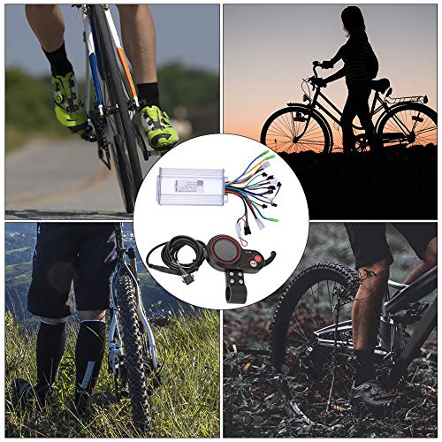 Mothinessto Controlador de Bicicleta eléctrica, Controlador automático de Cambio de Pulgar LCD, Motor de Buena dureza, Controlador sin escobillas, Pantalla LCD Impermeable para Bicicleta eléctrica