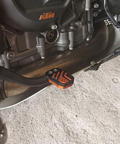 Motocicleta Extensión de la Palanca del Freno Pie Trasero del Pedal Ampliar Extensor para 790 Adventure/R/S/1290 Super Adventure/Husqvarna 125-501cc Bikes/All Dirt Bikes pre-2017-Naranja+Negro