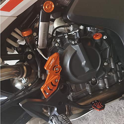 Motocicleta Extensión de la Palanca del Freno Pie Trasero del Pedal Ampliar Extensor para 790 Adventure/R/S/1290 Super Adventure/Husqvarna 125-501cc Bikes/All Dirt Bikes pre-2017-Naranja+Negro