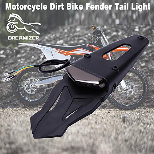 Motocicleta LED Luz trasera Luz de freno Guardabarros trasero con soporte Luz para Todoterreno SMR 690 CR EXC WRF 250 450 125SX XR DRZ KLX KMX WR125