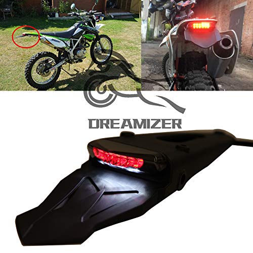 Motocicleta LED Luz trasera Luz de freno Guardabarros trasero con soporte Luz para Todoterreno SMR 690 CR EXC WRF 250 450 125SX XR DRZ KLX KMX WR125