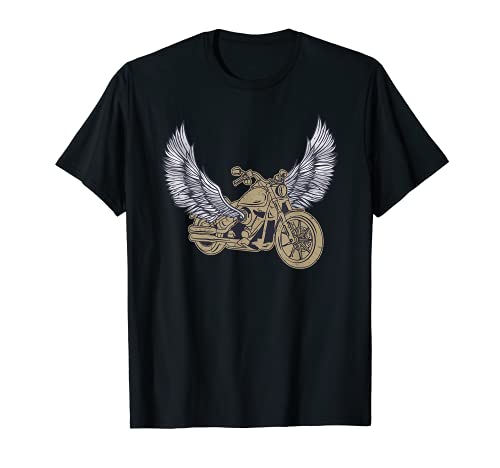 Motocicleta voladora Wings Cruiser Biker Vintage Camiseta