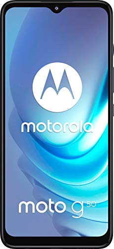 Motorola Moto g50 (Pantalla de 6.5" Max Vision HD+, Qualcomm® Snapdragon™ 480 2.0 GHz octa-core, cámara triple de 48MP, batería de 5000 mAH, Dual SIM, 4/128GB, Android 11), Gris [Versión ES/PT]