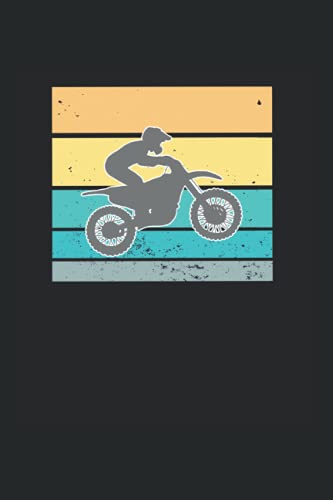 Motorsport Motocross Vintage Enduro Moto Cross: 6x9 - Dotgrid - Notebook