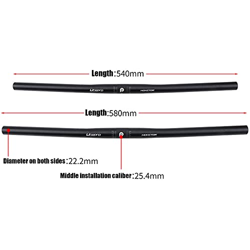 Mountain Bike Manillar, Manillar Bicicleta de Monta Elevador de Aleación de Aluminio, 25.4 * 580mm Bike Handlebars, for MTB Road Cycling Folding Racing Handle Bar,Multicoloured