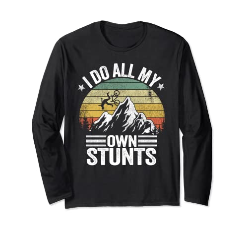 Mountain Bike MTB Funny Downhill Hago todas mis propias acrobacias Manga Larga