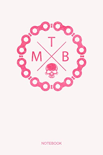 Mountain Bike MTB Skull Biker Biking Apparel Pink Color Notebook: Notebook Planner, Daily Planner Journal, To Do List Notebook, Daily Organizer