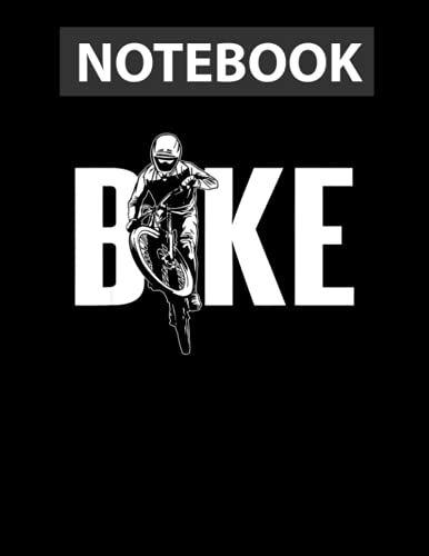 Mountain Bike MTB, TRAIL Mountain Bike College Ruled Notebook 8.5x11 inch