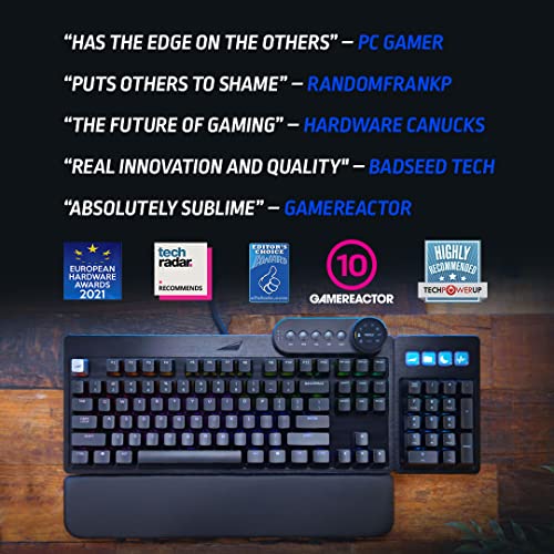MOUNTAIN Everest MAX Gaming Tastatur - MX Blue, ANSI, US-Layout, Negro