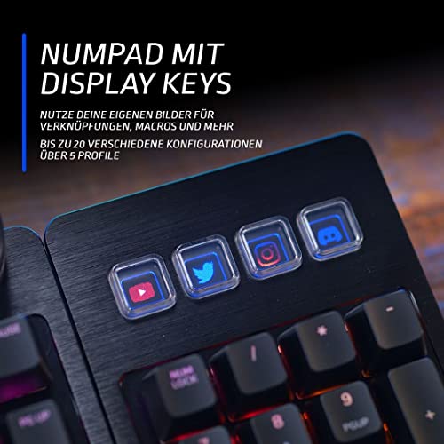 MOUNTAIN Everest MAX Gaming Tastatur - MX Brown, ISO, DE-Layout, Gris, Negro