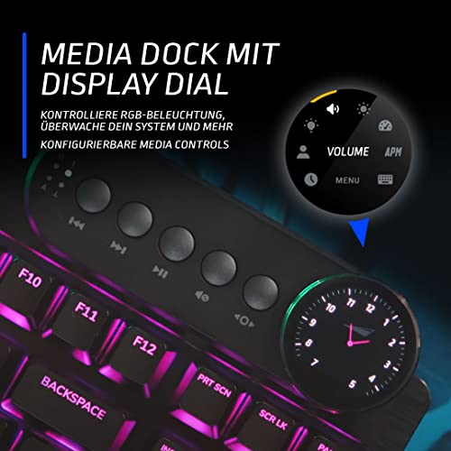 MOUNTAIN Everest MAX Gaming Tastatur - MX Brown, ISO, DE-Layout, Gris, Negro
